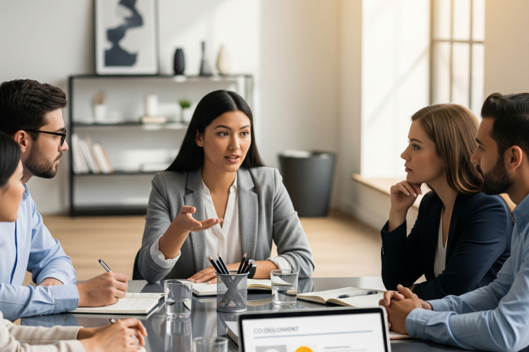 coaching en équipe, facilitateur, échange, intelligence collective, situation de transition professionnelle